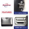 Koolatron Ice Chest Cooler – Portable Ice Bucket with Bottle Opener, Vintage Style, Insulated for Camping, Beach, Picnic, RV, BBQs, Tailgating, Fishing, Stainless Steel 85 Can Ice Box, 51L (54 qt)