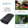 Koolatron Koolscapes 400 Gallon Starter Pond Kit with 340 GPH Pump, Water Bell and Double Daisy Fountain Nozzles, 10 x 10 Ft Flexible Liner, Floating Solar Light, Fish-Friendly Backyard Koi Pond Kit