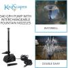 Koolatron Koolscapes 400 Gallon Starter Pond Kit with 340 GPH Pump, Water Bell and Double Daisy Fountain Nozzles, 10 x 10 Ft Flexible Liner, Floating Solar Light, Fish-Friendly Backyard Koi Pond Kit