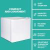 Koolatron Mini Upright Freezer 1.2 cu ft (34L) White, Manual Defrost, Space-Saving Flat Back, Reversible Door, Wire Shelf, for Apartment, Condo, Office, RV, Cabin, Dorm Room, Home Bar