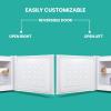 Koolatron Mini Upright Freezer 1.2 cu ft (34L) White, Manual Defrost, Space-Saving Flat Back, Reversible Door, Wire Shelf, for Apartment, Condo, Office, RV, Cabin, Dorm Room, Home Bar