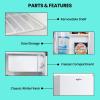 Koolatron Refrigerator – 1.7 Cubic Feet Capacity, White Mini Fridge With Freezer For Kitchen, Bedroom, office, Dorms, Cool Storage For Wine, Beverages, Compact Free Standing, Neveras Pequeñpara