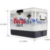 Koolatron Retro Exclusive Ice Chest Beverage Cooler with Bottle Opener 51 L /54 Quart for Camping, Beach, RV, BBQs, Tailgating, Fishing,Silver,CLIC-54Az