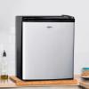 Koolatron Stainless Steel Compact Fridge with Freezer, 1.7 Cubic Feet (48 L) Capacity, Silver and Black, for Snacks, Frozen Meals, Beverages, Juice, Beer, Den, Dorm, Office, Games Room, or RV