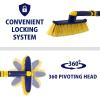 Michelin Snow Brush for Car Windshield – Ice Scraper with 34-50” Hybrid Extendable Handle Ergonomic Multi-Tool Detachable Swivel Head Non-Slip Foam Grip Heavy Duty Snow Remover for SUV, Truck