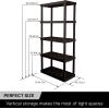 Oskar 5-Tier Storage Shelf, Interlocking Heavy Duty Shelving Unit, 750 lbs(‎18 x 36 x 73.8 inches), Multipurpose Organizer for Garage, Basement, Utility Shed, Workshop, Made in North America, Black(Black)