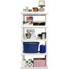 Oskar 5-Tier Storage Shelf, Interlocking Heavy Duty Shelving Unit, 750 lbs(‎18 x 36 x 73.8 inches), Multipurpose Organizer for Garage, Basement, Utility Shed, Workshop, Made in North America, Black(White)