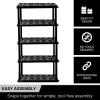 Oskar 5-Tier Storage Shelf, Interlocking Heavy Duty Shelving Unit, 750 lbs(‎18 x 36 x 73.8 inches), Multipurpose Organizer for Garage, Basement, Utility Shed, Workshop, Made in North America, Black(Black)