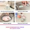 Total Chef 2-in-1 Automatic Ice Cream Maker and Yogurt Maker LCD Display 1.6 qt Built-In Compressor Fresh Homemade Frozen Yogurt Sorbet Gelato in 1 Hour No Salt or Pre-Freezing Stainless Steel Silver(Silver)