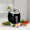 Total Chef 3.8 quart Air Fryer – Aerogrill, Non-Stick Frying Basket, French Fry, Digital Touch Screen, 7 Presets, Friteuse électrique, Countertop Cooking Kitchen Appliance, Black(3.8 Quarts)