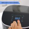 Total Chef 3.8 quart Air Fryer – Aerogrill, Non-Stick Frying Basket, French Fry, Digital Touch Screen, 7 Presets, Friteuse électrique, Countertop Cooking Kitchen Appliance, Black(5 Quarts)
