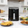 Total Chef 3.8 quart Air Fryer – Aerogrill, Non-Stick Frying Basket, French Fry, Digital Touch Screen, 7 Presets, Friteuse électrique, Countertop Cooking Kitchen Appliance, Black(5 Quarts)