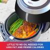 Total Chef 3.8 quart Air Fryer – Aerogrill, Non-Stick Frying Basket, French Fry, Digital Touch Screen, 7 Presets, Friteuse électrique, Countertop Cooking Kitchen Appliance, Black(3.8 Quarts)