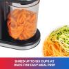 Total Chef 3-in-1 Automatic Electric Vegetable Spiralizer and Slicer, 3 Blade Attachments for Veggie Spaghetti, Noodles, and Ribbons, Black and Silver, Zoodle Maker