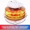 Total Chef Countertop Infrared Oven with Convection Air Circulation Time and Temperature Control 1300W Roast Steam Bake Broil Air Fry and More For Cottage Dorm Room RV Apartment Home White