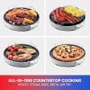 Total Chef Countertop Infrared Oven with Convection Air Circulation Time and Temperature Control 1300W Roast Steam Bake Broil Air Fry and More For Cottage Dorm Room RV Apartment Home White