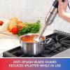 Total Chef Immersion Blender – Electric Handheld Stick Mixer with Stainless Steel Shaft, Variable Speed for Smoothies, Soups, Milkshakes, Baby Food, Puree, Batidora de Inmersión