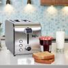 Total Chef toaster 2 slice – large wide slot, fast commercial countertop toasted toasters, with space saving modern stainless steel for bread bagel Waffles, retro quick clear popup tostadora de pan