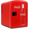 Coca Cola Mini Fridge for Bedroom Skincare Cosmatic Office 4L Small Refrigerator Classic Coke Bottle Portable Fridge Mini Fridge for Dorm Fridge Ideal for Snacks Drinks Red