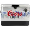Coors Light Ice Chest Cooler – Portable Ice Bucket with Bottle Opener, Vintage Style, Insulated for Camping, Beach, Picnic, RV, BBQs, Tailgating, Fishing, Steel-Belted 85 Can Ice Box, 51L (54 qt)