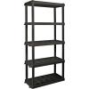 Oskar 5-Tier Storage Shelf, Interlocking Heavy Duty Shelving Unit, 750 lbs(‎18 x 36 x 73.8 inches), Multipurpose Organizer for Garage, Basement, Utility Shed, Workshop, Made in North America, Black(Black)