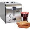 Total Chef toaster 2 slice – large wide slot, fast commercial countertop toasted toasters, with space saving modern stainless steel for bread bagel Waffles, retro quick clear popup tostadora de pan