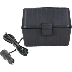 Koolatron 12V Heating Lunch Box Stove, 1.6 Qt (1.5 L) Black 6 ft (1.8m) Power Cord Heats to 300F (149C) Built-In Cord Storage Classic Construction Worker Lunchbox for Car SUV Pickup Truck