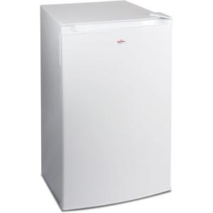 Koolatron Compact Upright Freezer, 3.1 cu ft (88L), White, Manual Defrost Design, Space-Saving Flat Back, Reversible Door, 3 Pull-Out Basket Shelves, for Apartment, Condo, Cottage