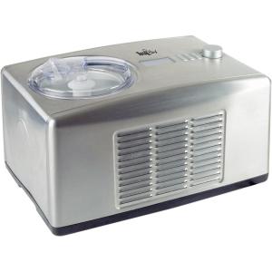 Total Chef 2-in-1 Automatic Ice Cream Maker and Yogurt Maker LCD Display 1.6 qt Built-In Compressor Fresh Homemade Frozen Yogurt Sorbet Gelato in 1 Hour No Salt or Pre-Freezing Stainless Steel Silver(Silver)