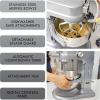 Kenmore Elite Heavy-Duty 6 Qt Bowl-Lift Stand Mixer, 600 Watts, with Flat Beater, Wire Whisk, Dough Hook, Stainless Steel Bowls, LED Light, Digital Countdown Timer, Metallic Grey