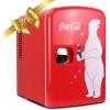 Coca Cola Polar Mini Fridge – Refrigerator for Bedroom Office, Portable Table Top Beverage Cooler, 12V 110V Refrigerador For Drinks, Soda, Wine, Use In Car, Dorm, Patio, 6 Can
