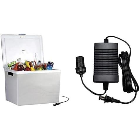 image:imageKoolatron Electric Portable Cooler Plug in 12V Car CoolerWarmer 34L No Ice Thermo Electric With 110 Volt AC to 12 Volt DC Power Adapter Circuit Breaker 5A DC Power Converter 6 Ft Cord