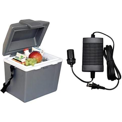 image:imageKoolatron Electric Portable Cooler Plug in 12V Car CoolerWarmer 9 L No Ice Thermo Electric with 110 Volt AC to 12 Volt DC Power Adapter wCircuit Breaker 5A DC Power Converter 6 Ft Cord