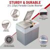 Koolatron Electric Portable Cooler Plug in 12V Car Cooler/Warmer 31L No Ice Thermo Electric with 110 Volt AC to 12 Volt DC Power Adapter w/Circuit Breaker 5A DC Power Converter 6 Ft Cord