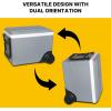 Koolatron Electric Portable Cooler Plug in 12V Car Cooler/Warmer 31L w/Wheels No Ice Thermo Electric with 110 Volt AC to 12 Volt DC Power Adapter Circuit Breaker 5A DC Power Converter 6 Ft Cord