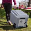 Koolatron Electric Portable Cooler Plug in 12V Car Cooler/Warmer 31L w/Wheels No Ice Thermo Electric with 110 Volt AC to 12 Volt DC Power Adapter Circuit Breaker 5A DC Power Converter 6 Ft Cord