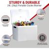 Koolatron Electric Portable Cooler Plug in 12V Car Cooler/Warmer 34L No Ice Thermo Electric With 110 Volt AC to 12 Volt DC Power Adapter Circuit Breaker 5A DC Power Converter 6 Ft Cord