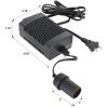 Koolatron Electric Portable Cooler Plug in 12V Car Cooler/Warmer 34L No Ice Thermo Electric With 110 Volt AC to 12 Volt DC Power Adapter Circuit Breaker 5A DC Power Converter 6 Ft Cord