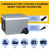 Koolatron Electric Portable Cooler Plug in 12V Car Cooler/Warmer 34L w/Wheels No Ice Thermo Electric with 110 Volt AC to 12 Volt DC Power Adapter Circuit Breaker 5A DC Power Converter 6 Ft Cord