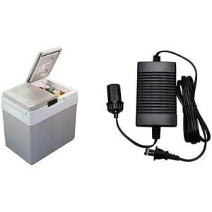 Koolatron Electric Portable Cooler Plug in 12V Car Cooler/Warmer 31L No Ice Thermo Electric with 110 Volt AC to 12 Volt DC Power Adapter w/Circuit Breaker 5A DC Power Converter 6 Ft Cord