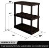 Oskar Heavy Duty Plastic Storage Shelves- for Garage, Kitchen, Bathroom Basement Kids Room, Stackable 3-Tier Black Organizer Rack for Books Shoes, Toys, Pantry, Cleaning and Closet Organization(Black)