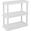 Oskar Heavy Duty Plastic Storage Shelves- for Garage, Kitchen, Bathroom Basement Kids Room, Stackable 3-Tier Black Organizer Rack for Books Shoes, Toys, Pantry, Cleaning and Closet Organization(White)