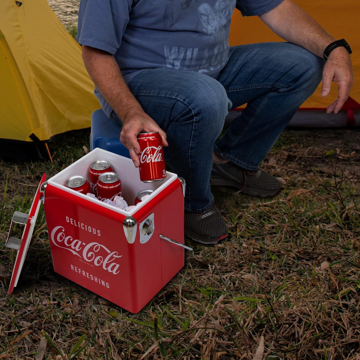 image:imageCoors Light Ice Chest Cooler Portable Ice Bucket with Bottle Opener Vintage Style Insulated for Camping Beach Picnic RV BBQs Tailgating Fishing14 Quarts