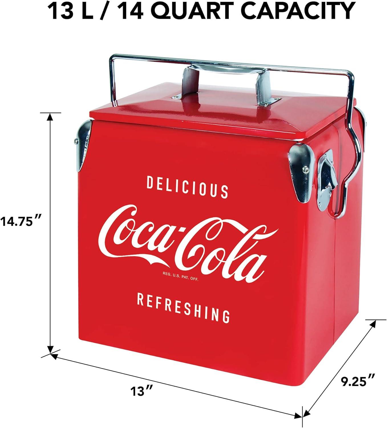 image:imageCoors Light Ice Chest Cooler Portable Ice Bucket with Bottle Opener Vintage Style Insulated for Camping Beach Picnic RV BBQs Tailgating Fishing14 Quarts