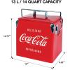 Coors Light Ice Chest Cooler – Portable Ice Bucket with Bottle Opener, Vintage Style, Insulated for Camping, Beach, Picnic, RV, BBQs, Tailgating, Fishing,(14 Quarts)