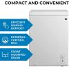 Kenmore Deep Freezer – Convertible Refrigerator/Chest Freezer, 1 Hanging Basket, Garage Ready, Meat Storage, Front Drain, Congelador For Home, Apartment, Basement, Dorm, Cottage 5.0 Cubic Feet White