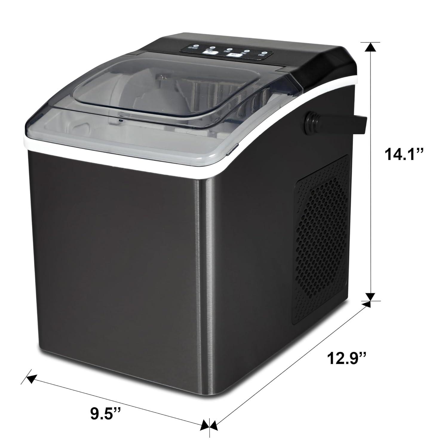 image:imageKenmore Countertop Ice Maker Nugget Machine Portable SelfCleaning Mquina de Hacer Hielo para Casa Crunchy Chewable Pebble Ice 40lb24hr Capacity Stainless SteelBlack