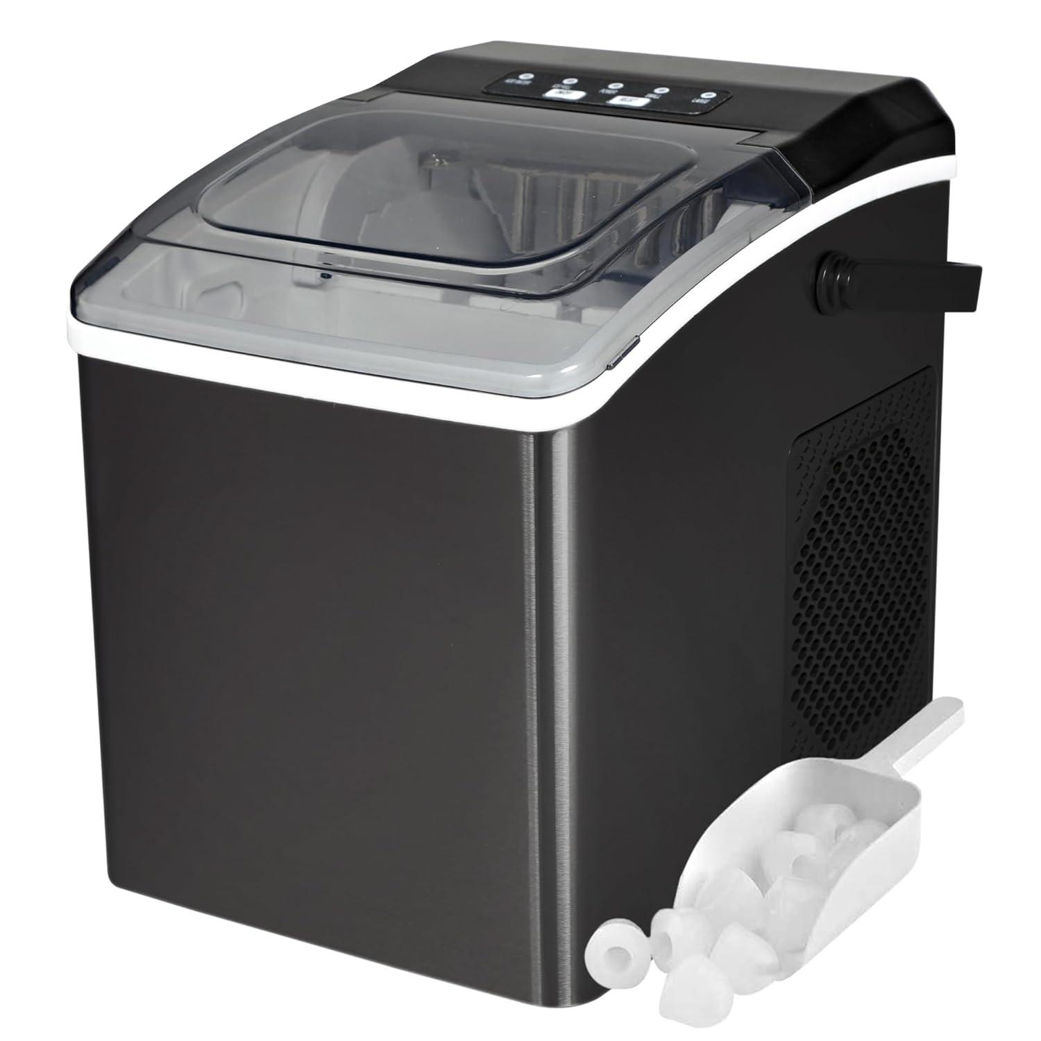 image:imageKenmore Countertop Ice Maker Nugget Machine Portable SelfCleaning Mquina de Hacer Hielo para Casa Crunchy Chewable Pebble Ice 40lb24hr Capacity Stainless SteelBlack