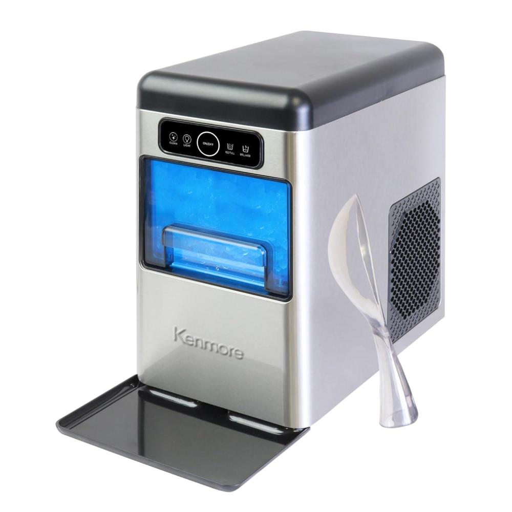 image:imageKenmore Countertop Ice Maker Nugget Machine Portable SelfCleaning Mquina de Hacer Hielo para Casa Crunchy Chewable Pebble Ice 40lb24hr Capacity Stainless SteelStainless Steel