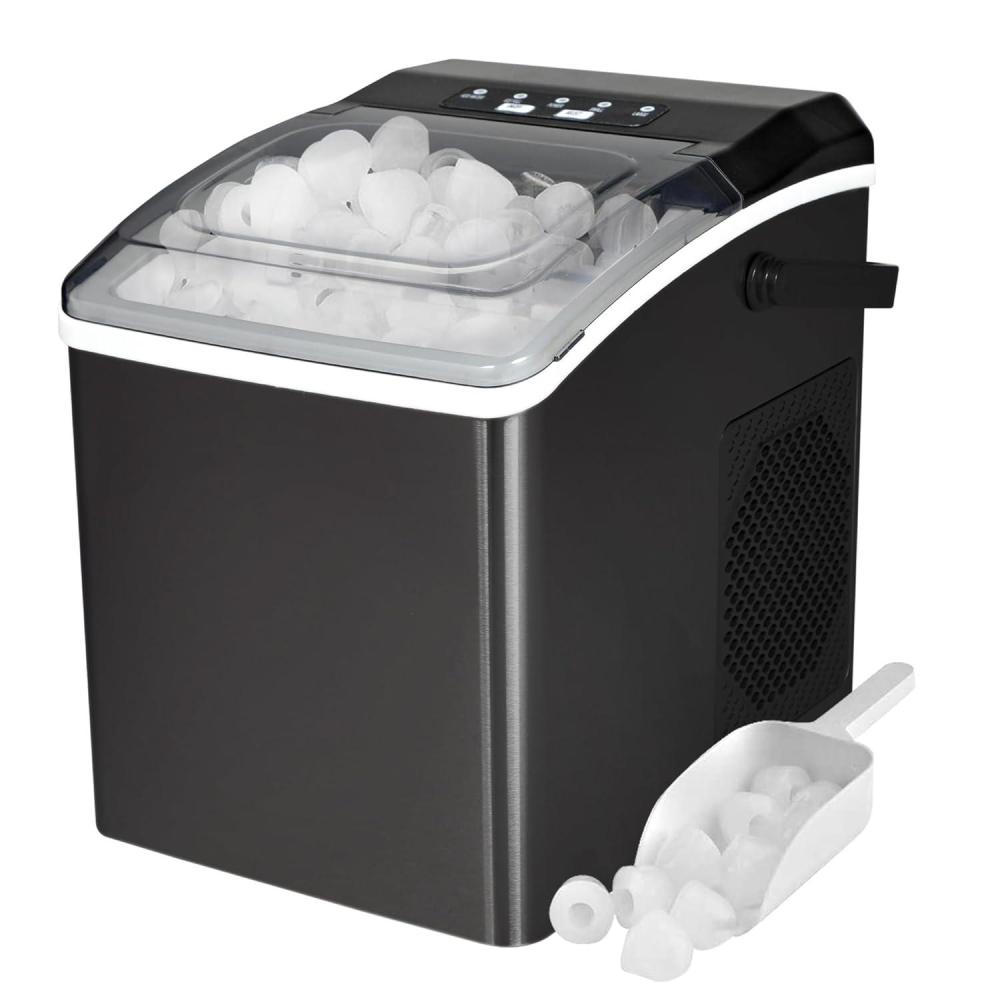 image:imageKenmore Countertop Ice Maker Nugget Machine Portable SelfCleaning Mquina de Hacer Hielo para Casa Crunchy Chewable Pebble Ice 40lb24hr Capacity Stainless SteelBlack
